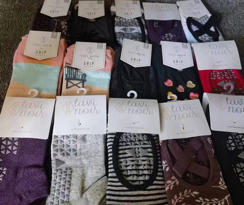 S码圆头Toesox-Tavi瑜伽袜不分趾加厚毛圈防滑硅胶普拉提专业正品