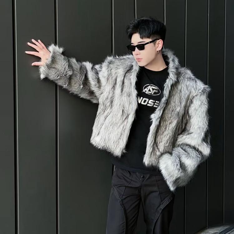 DBWDoubleFW环保皮草短款夹克