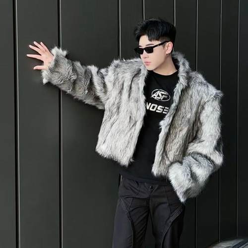 DBWDoubleFW环保皮草短款夹克