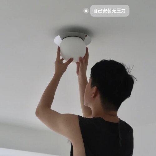 咖啡店同款银色中古led玄关壁灯