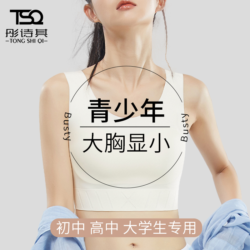 大胸显小束胸内衣女学生文胸