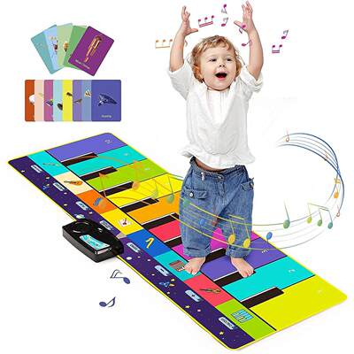 110x36cm Musical Piano Mat for Kids Toddlers Keyboard with 8