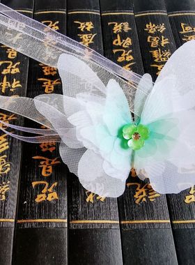 汉元素蝴蝶饰品飘带绑带手腕手脖花脖颈带锁骨蝴蝶丝带原创宫廷