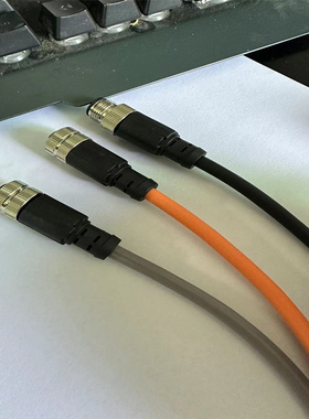 SICKC传感器连接线M12  M8  3芯4芯5芯8芯12芯电缆线现货注塑一体