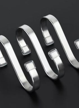 304不锈钢挂钩厨房门后书桌免打孔s型s钩钩子墙壁浴室挂衣钩挂勾