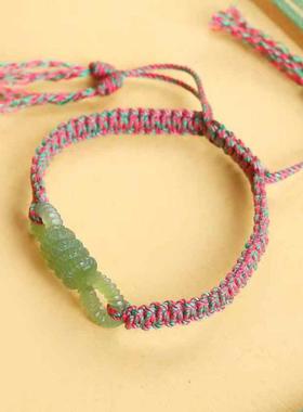 同心结手链青海料湖水绿