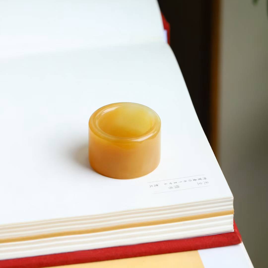 玉器工艺品天然新疆和田玉新疆且末料糖料扳指男款糖玉戒指玉扳指
