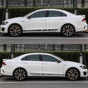 大众凌渡GTS专用车贴拉花 汽车贴纸车身贴画改装 装 饰 车门侧裙个性