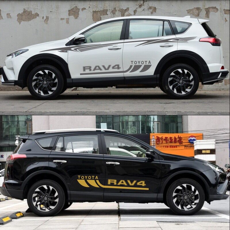 新款RAV4车贴老款RAV4专车专用拉花 个性汽车车身贴纸贴画