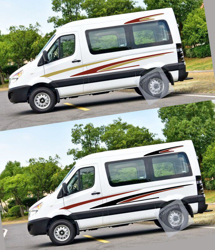 江淮星锐商务车彩条车贴 房车拉花车身贴纸 汽车改装个性装饰贴纸