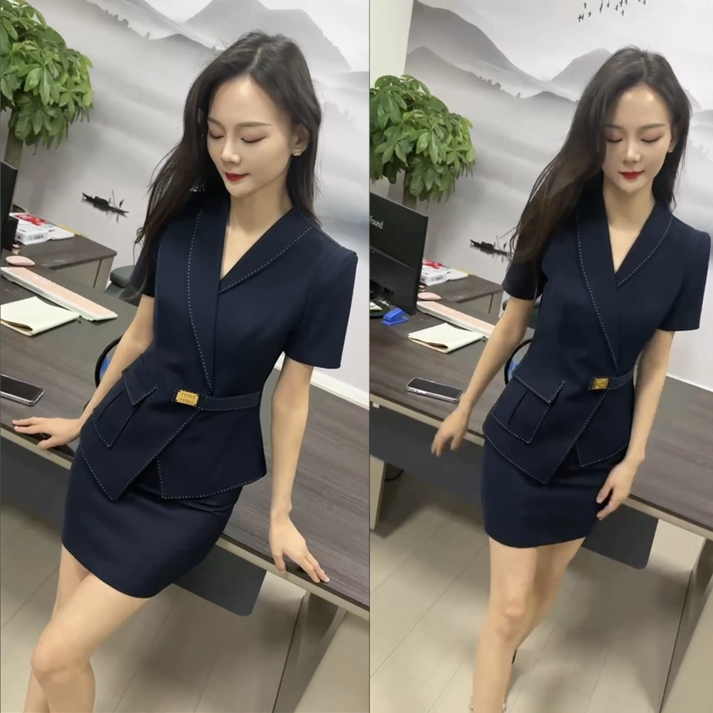 夜场dj公主服女夏季新款夜总会足浴技师工作服务员KTV酒店吧工装