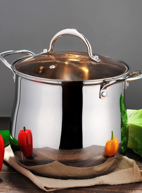 顺发18cm禾味鼓型汤锅奶锅304不锈钢加深汤锅电磁炉通用