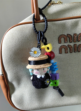 GD挂件草帽全身款编织高级感包包Bigbang回归权志龙周边钥匙扣潮