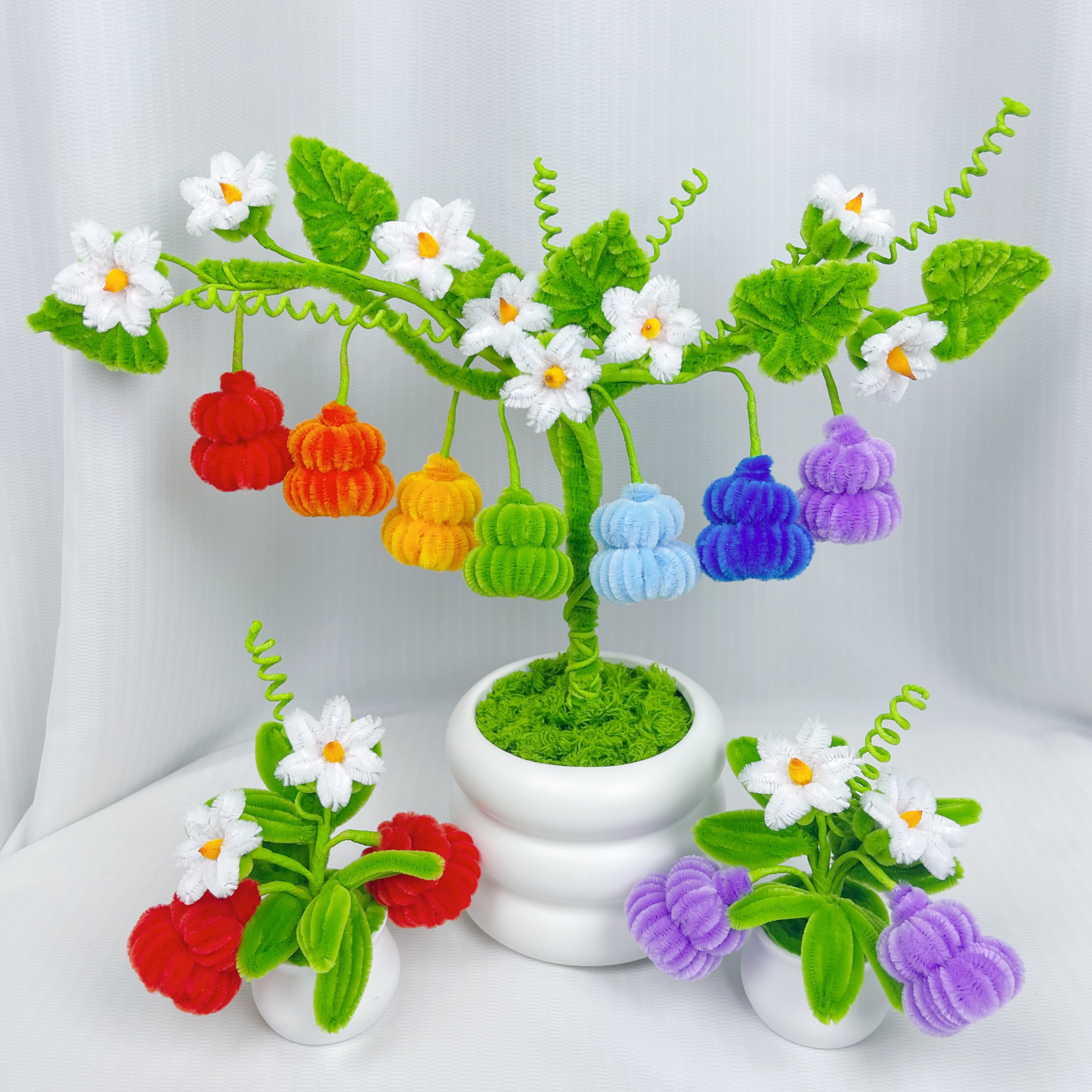 免打胶葫芦娃扭扭棒材料包七色