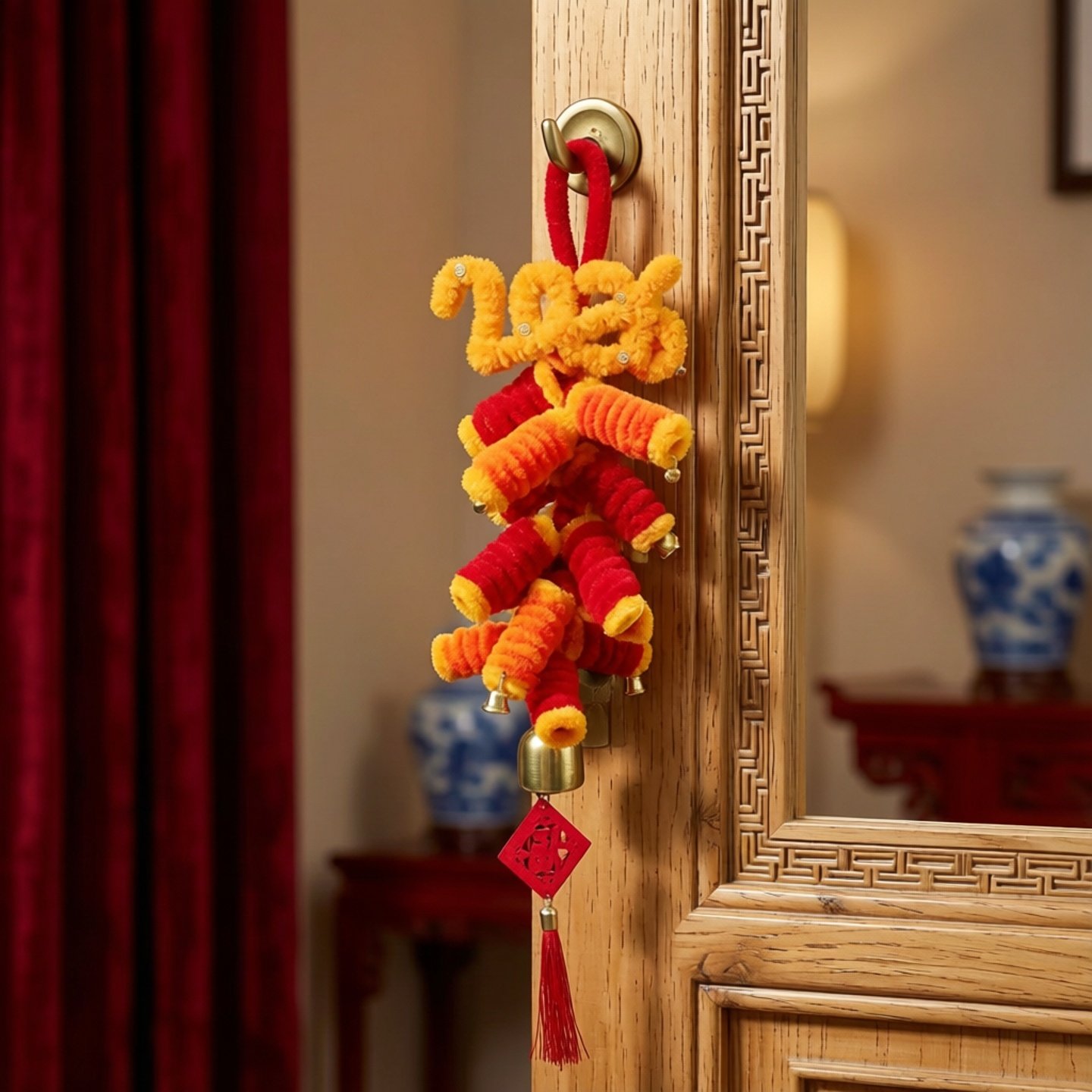 2026新年鞭炮挂件手工自制diy扭扭棒材料包创意装饰礼物挂铃爆竹,玩具/童车/益智/积木/模型,其他手工制作,淘宝优惠券,粉丝福利购,淘宝优惠卷