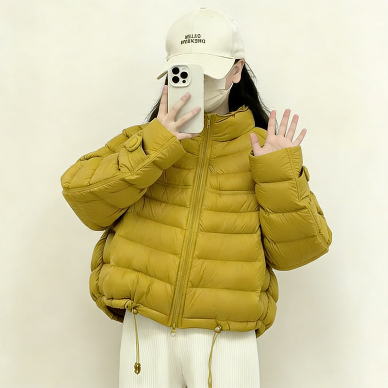 羽绒服女款冬季外套高级感90鸭绒短款高充绒量平湖批发