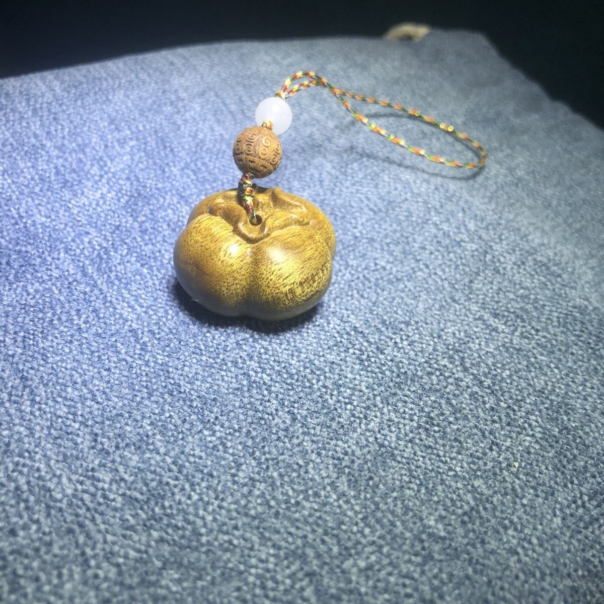 精品金丝楠木作精雕刻事事如意小柿子木雕小挂件手机链包包挂礼品