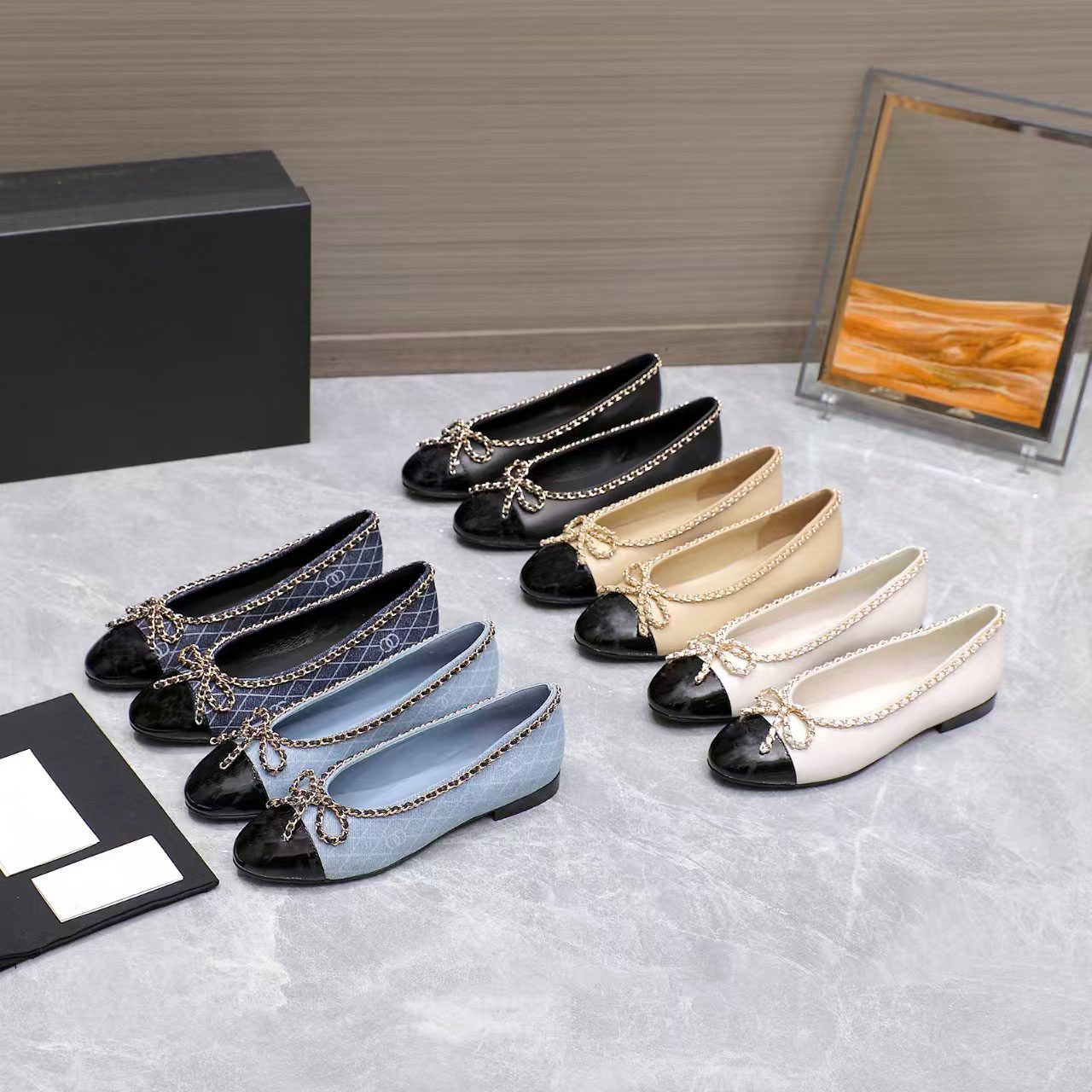 小香风蝴蝶结平底单鞋女玛丽珍鞋