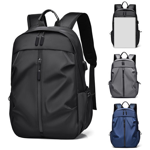 商务双肩包新款潮牌大容量学生收纳背包休闲轻便出差男电脑包