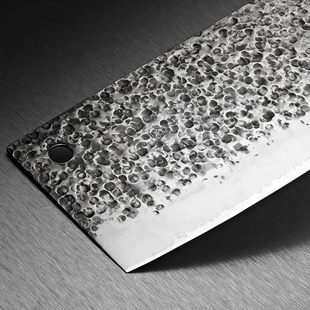 楚家刀玄铁炮弹钢菜刀家用切片肉刀手工锻打厨师专用厨房阿昌族刀