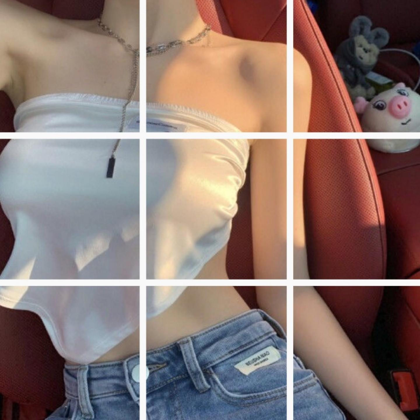 丝巾抹胸外穿背心女夏设计感图片
