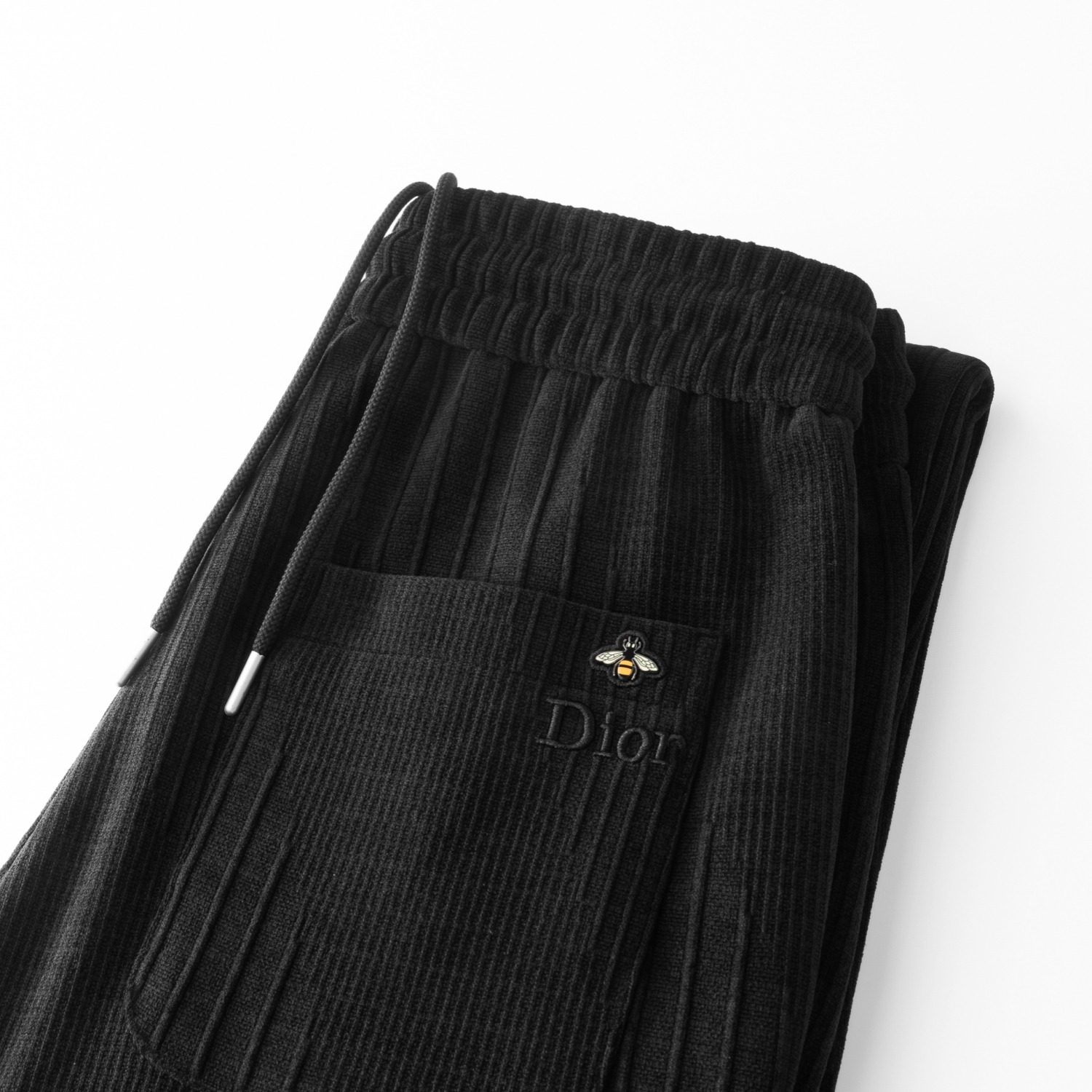 系带松紧腰休闲裤直筒裤厚