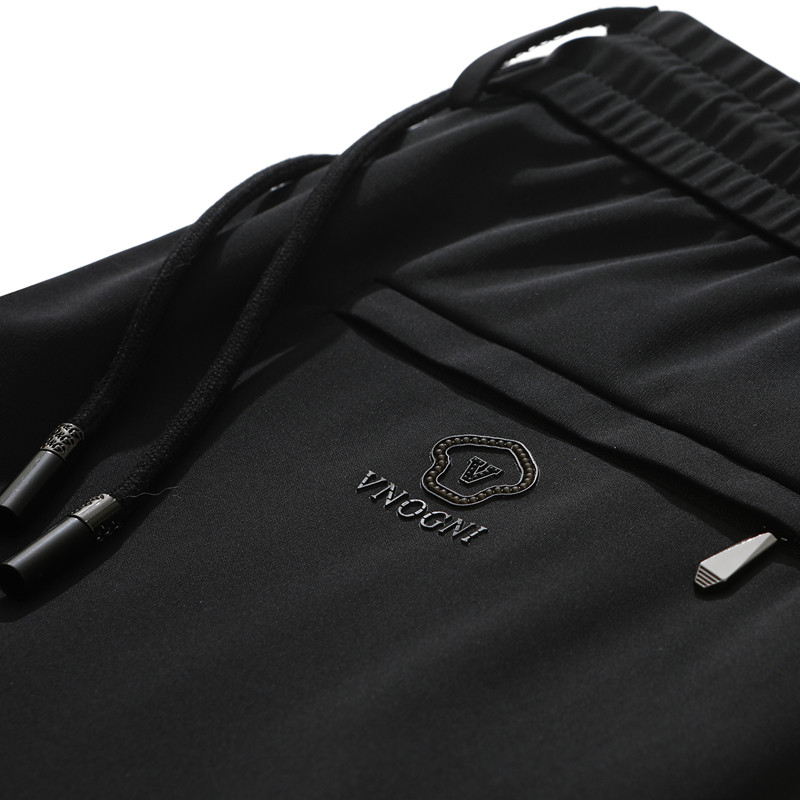 松紧腰直筒弹力男裤免烫运动裤宽松休闲裤长裤爸爸裤子夏装男装薄