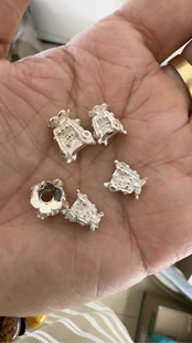 S925纯银佛塔三通藏式佛珠手串饰品凤眼金刚星月菩提配饰配件