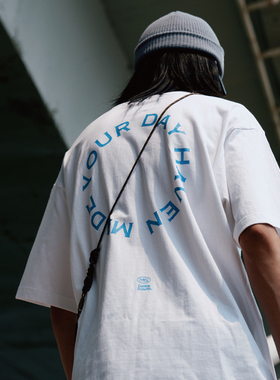 HavenYard圆圈LOGO印花男女情侣街头潮牌休闲宽松百搭纯棉短袖T恤