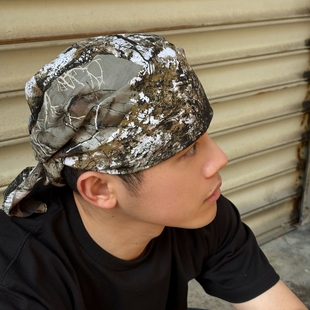 男女嘻哈街头百搭高清立体印花树枝丛林方巾头巾多功能潮流配饰