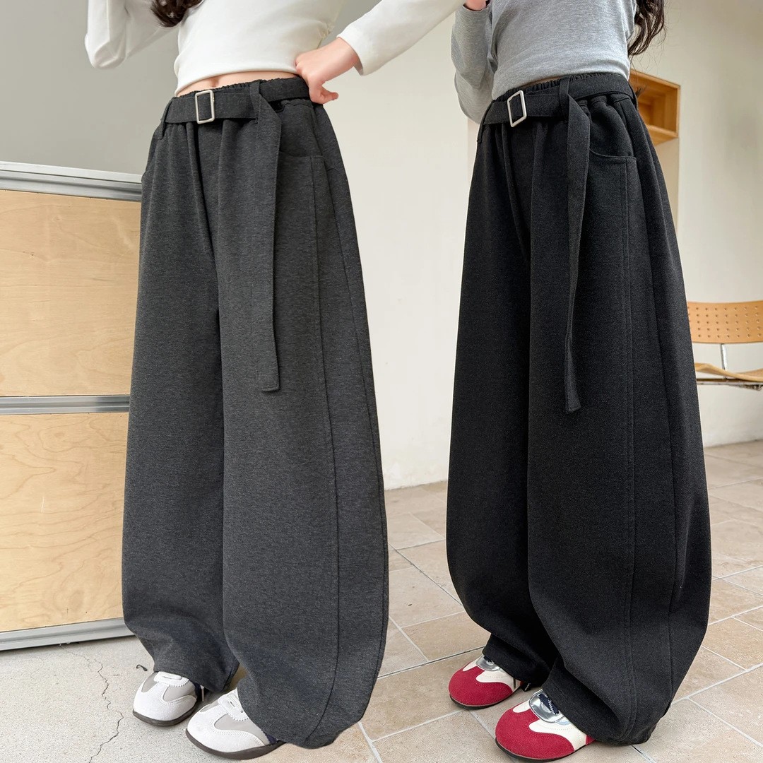 2026新款女童春秋韩版阔腿长裤