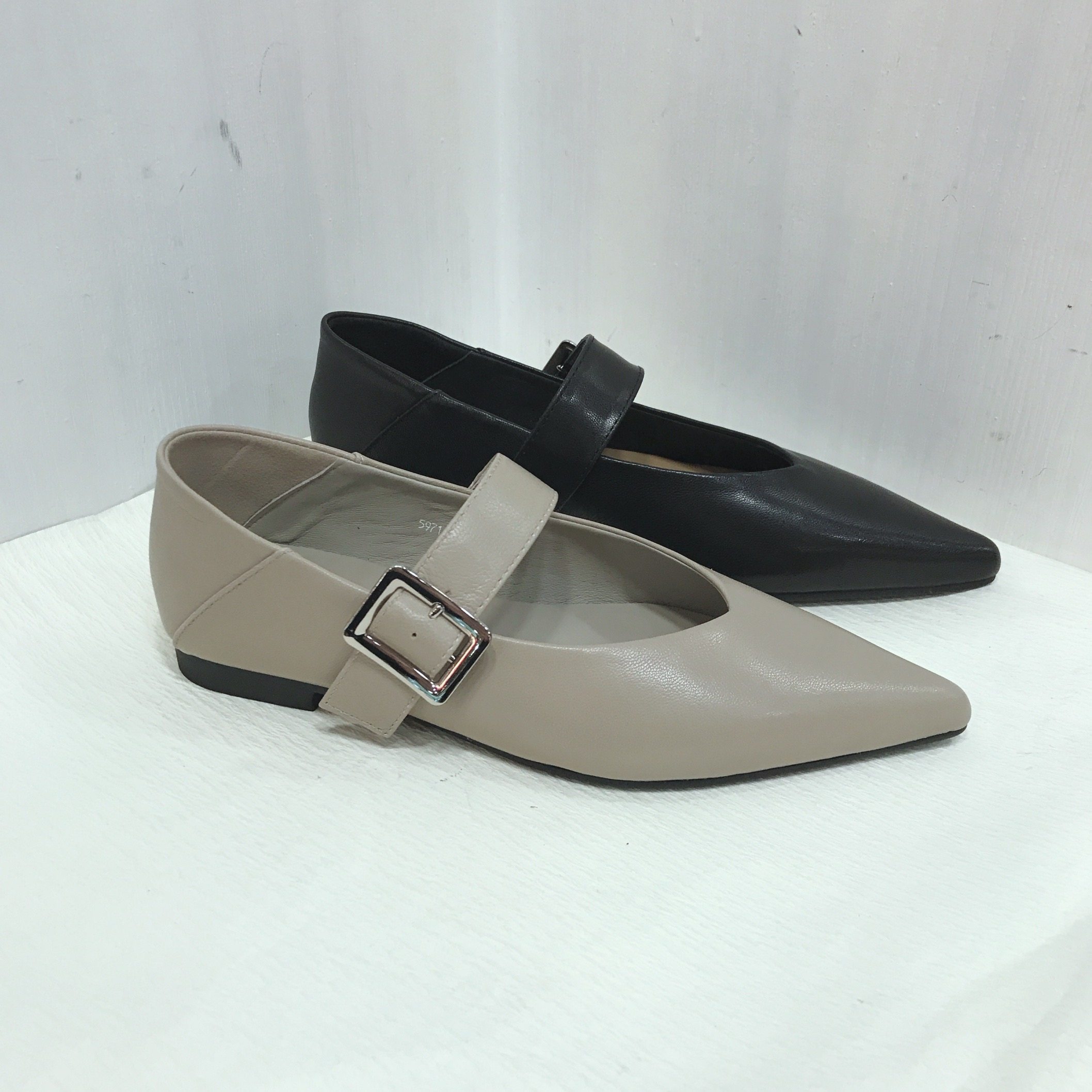 进口羊皮2026春季新款女鞋职业尖头一字扣玛丽珍鞋单鞋平底鞋浅口,女鞋,浅口单鞋,淘宝优惠券,粉丝福利购,淘宝优惠卷