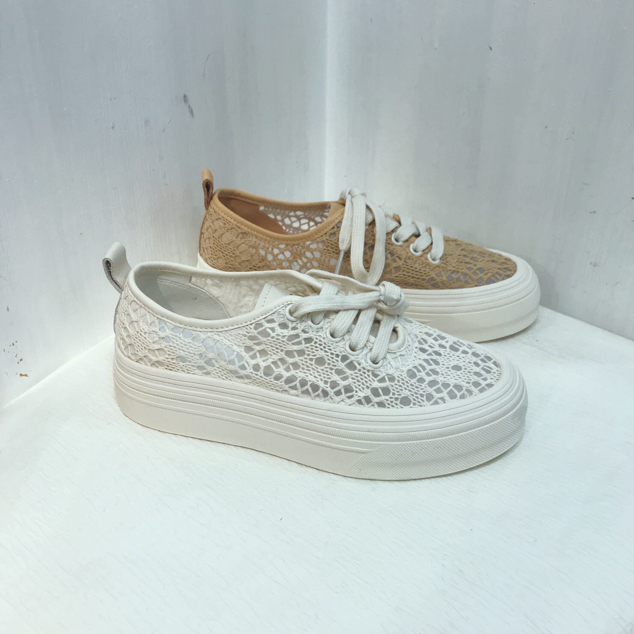 网布2026新款夏季网面透气厚底增高休闲鞋女百搭运动鞋小白鞋板鞋