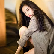 2019 xuân hè mới Áo khoác nữ Hàn Quốc nữ Slim mỏng giản dị phù hợp với kẻ sọc kinh doanh áo khoác nhỏ - Business Suit