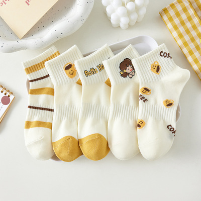 袜子女春夏季薄款ins潮百搭小众短袜春秋款可爱日系船袜防臭吸汗