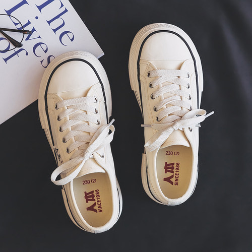 帆布鞋女2023春秋新款芒果头