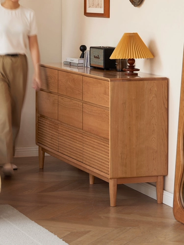 Genji Wood Language Шкаф с ящиками из цельного дерева Вишневое дерево Комод для хранения вещей в спальне Шкаф с девятью ящиками Шкаф с выдвижными ящиками Домашний шкаф для хранения вещей