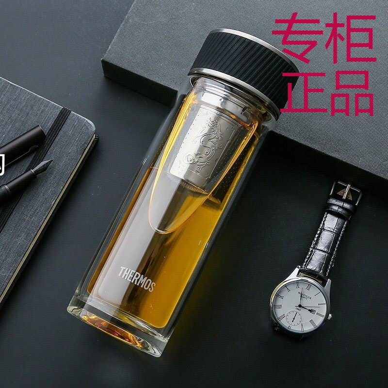 膳魔师双层隔热透明玻璃杯男士茶漏茶滤商务办公泡茶杯子TCGA-400,餐饮具,玻璃杯,淘宝优惠券,粉丝福利购,淘宝优惠卷