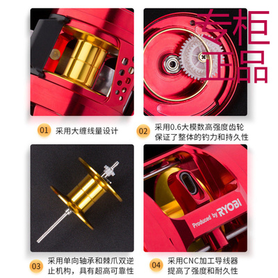 RYOBI/利优比鲨王鼓轮全金属防炸