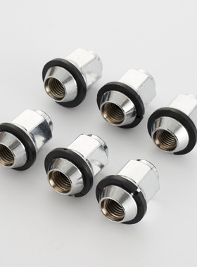 轮毂螺丝带黑色胶圈螺母适用江淮同悦和悦19对边M12x1.5长35mm