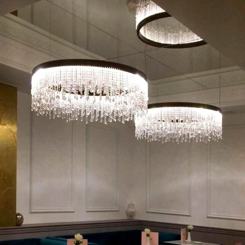 法式水晶吊灯客厅灯2025新款轻奢复古酒店餐厅灯卧室流苏灯高级感