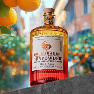 爱尔兰鹿角兔火耀加州橙金酒DRUMSHANBO GUN POWDER GIN浓橙香调
