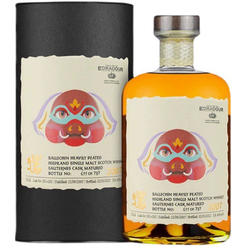 埃德拉多尔猪年 2007限定版苏玳桶桶强威士忌 生肖系列狗猴年洋酒