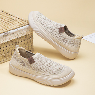 泰和源老北京布鞋女秋季新款一脚蹬休闲运动风百搭舒适软底妈妈鞋