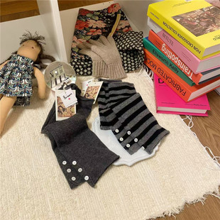 卷卷家 自留款羊绒羊毛保暖护手套/堆堆袜套两用,实价无折