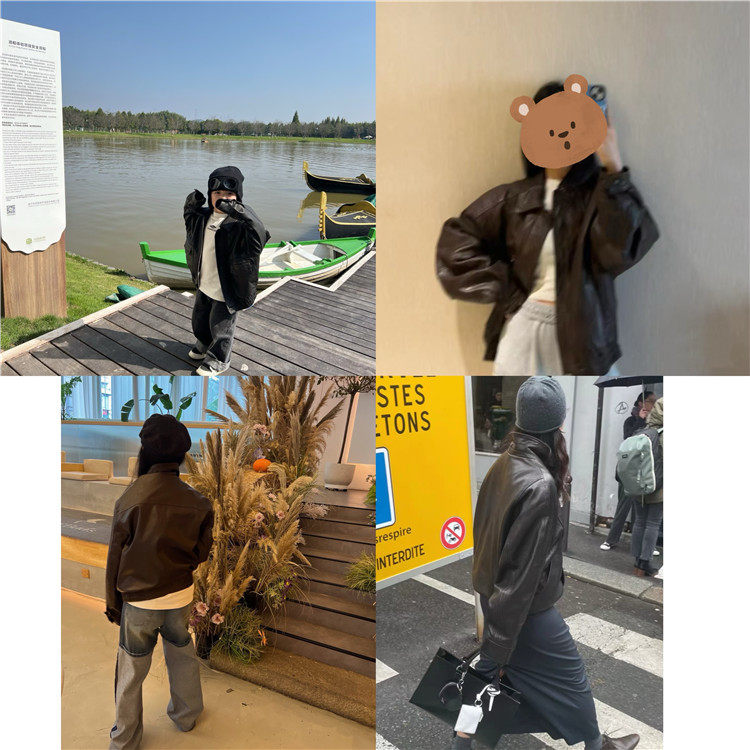 卷卷家  中性风亲子两色时髦复古飞行员皮夹克,童装/婴儿装/亲子装,夹克/皮衣,淘宝优惠券,粉丝福利购,淘宝优惠卷