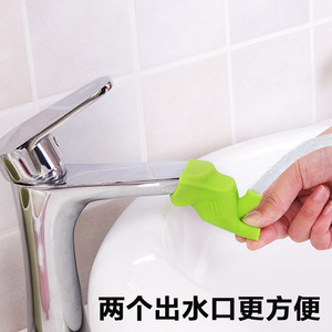 。硅胶水龙头可携带双出水口浴室龙头延长器小孩洗手便利厨卫配件