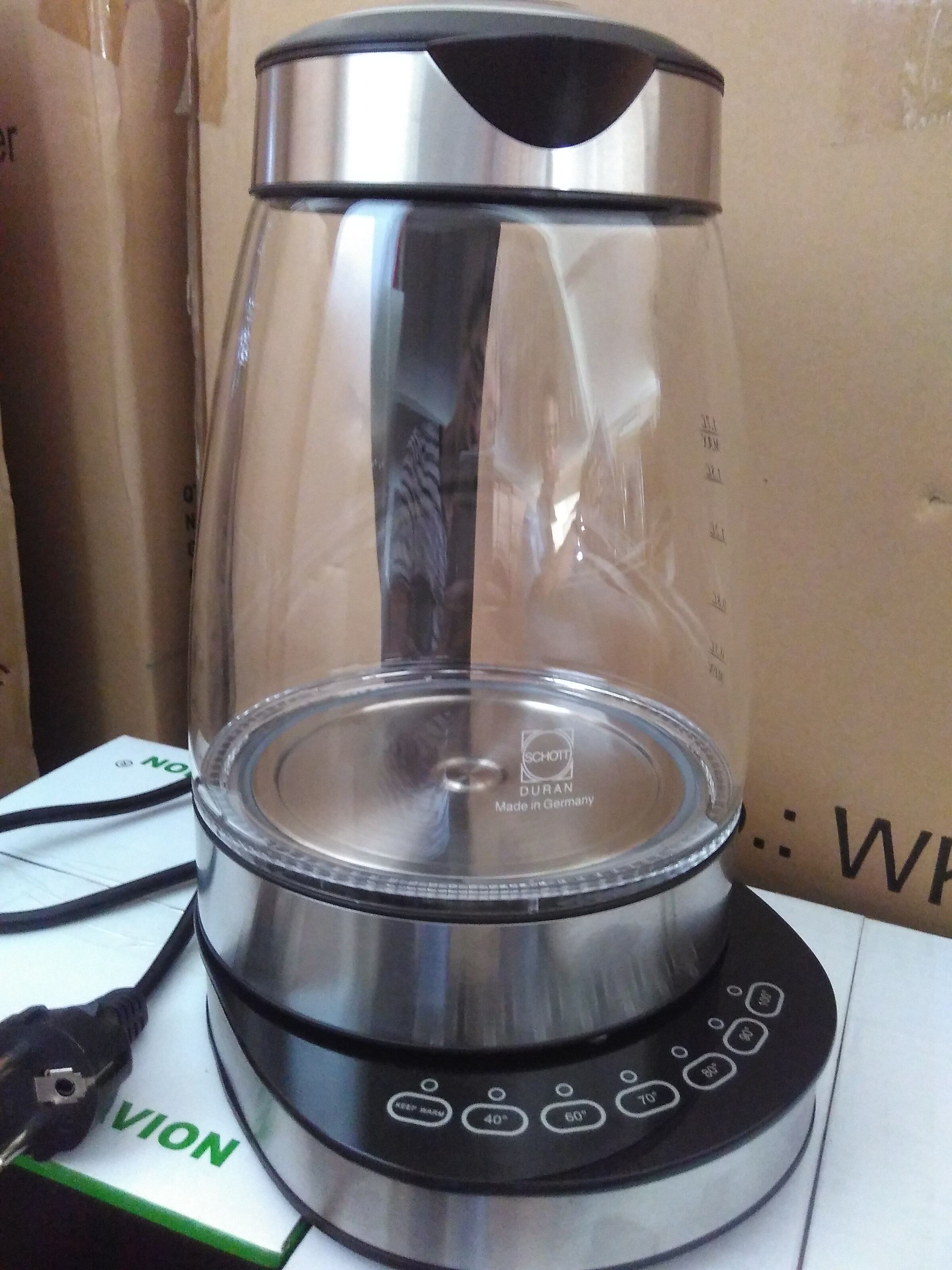 德国进口肖特玻璃电热水壶 strix精准6档温控 智能烧水壶茶艺壶