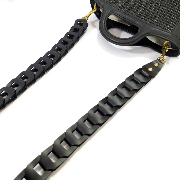 3厘米宽背带火车链牛皮肩带