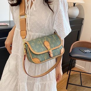 单肩斜 时尚 小众品牌轻奢女包夏天小挎包高配版 牛仔蓝女包2025新款